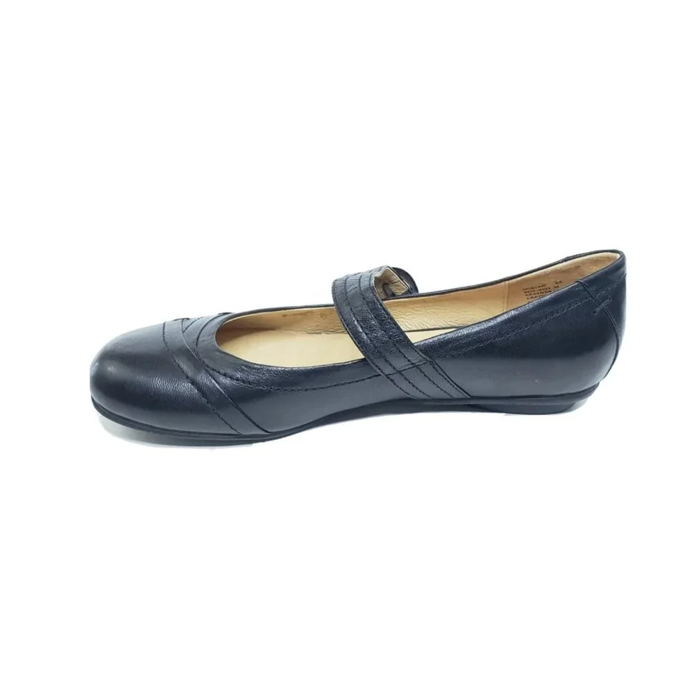 Miz Mooz Classic Black Mary Jane Flat Shoe